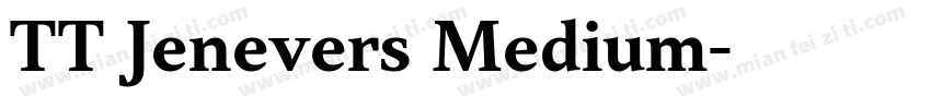 TT Jenevers Medium字体转换